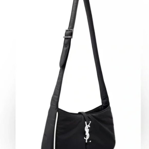 NWT YSL Saint Laurent Black Nylon Le 5 à 7 Shoulder Bag - Picture 3 of 10